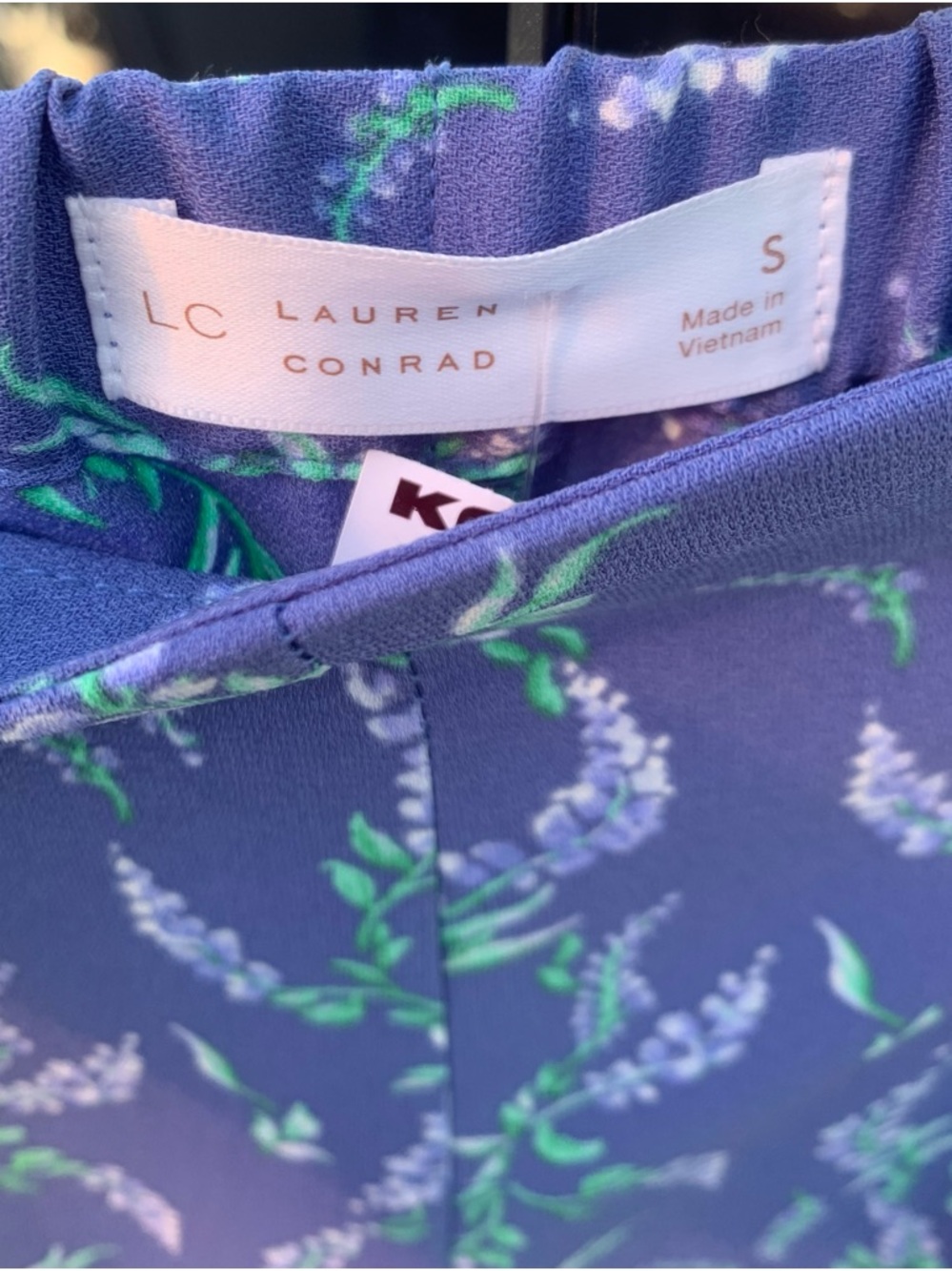 NWT Lauren Conrad Periwinkle Floral mini  Skirt - Picture 3 of 6